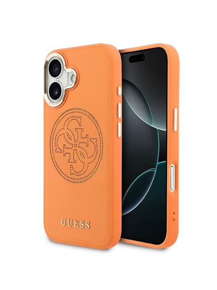 Guess Guess PU Perforated 4G Logo MagSafe Carcasă Spate pentru iPhone 17 Orange
