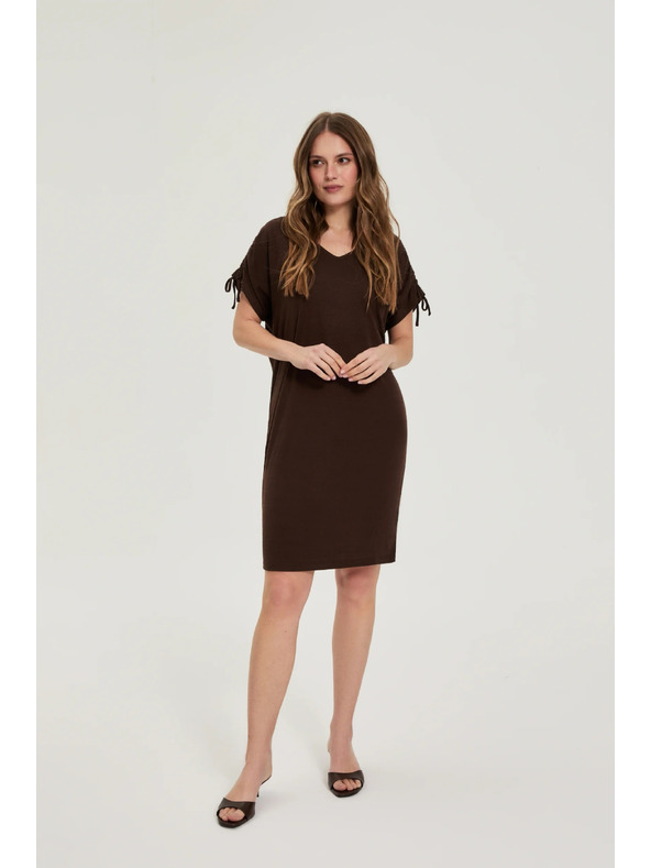 Moodo Rochie netedă maro Moodo