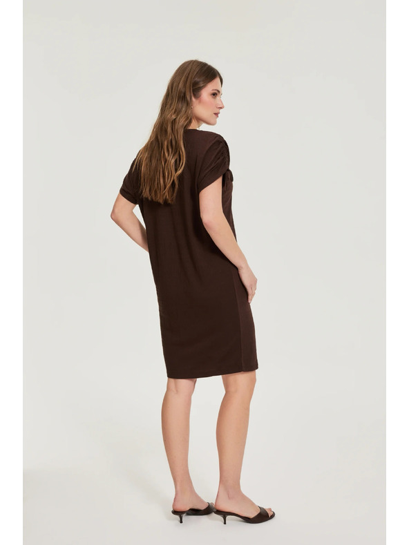 Moodo Rochie netedă maro Moodo