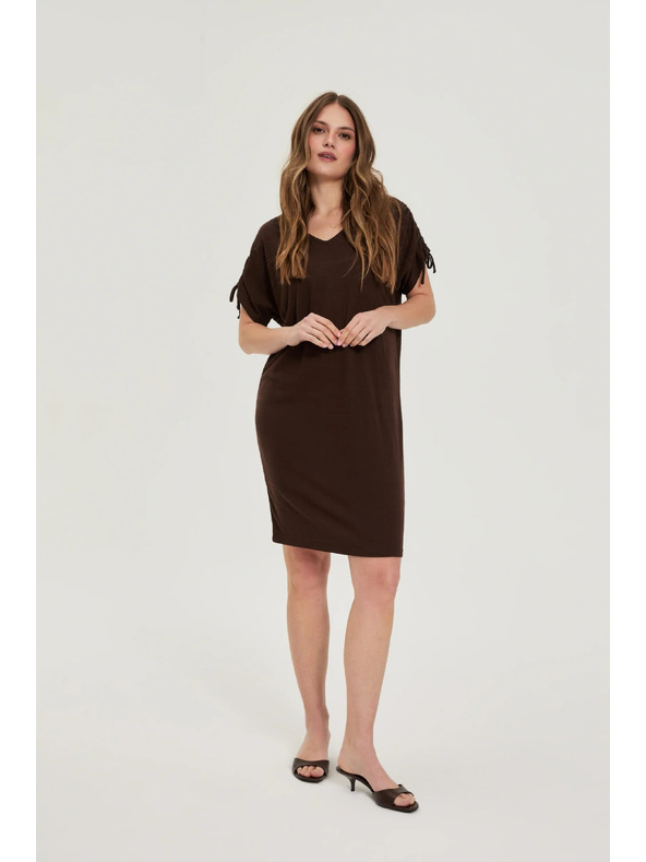 Moodo Rochie netedă maro Moodo