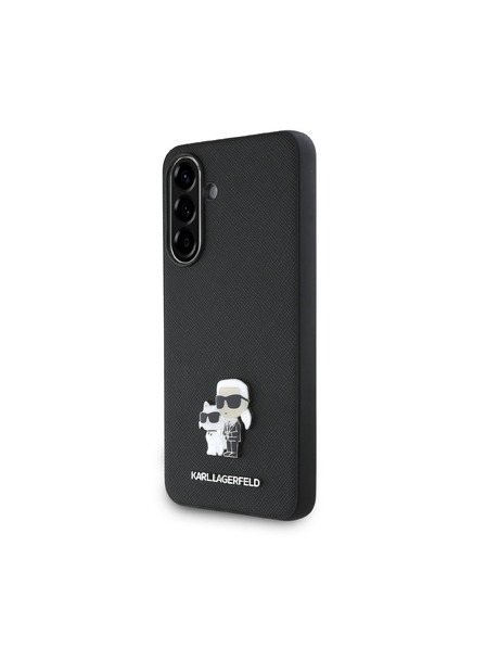 Karl Lagerfeld Karl Lagerfeld PU Saffiano Metal Karl and Choupette Carcasă Spate pentru Samsung Galaxy A56 Black