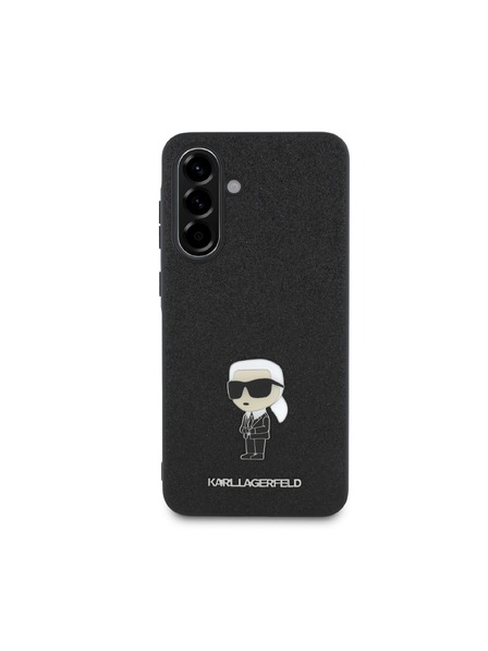 Karl Lagerfeld Karl Lagerfeld Fixed Glitter Metal Ikonik Carcasă Spate pentru Samsung Galaxy A56 Black