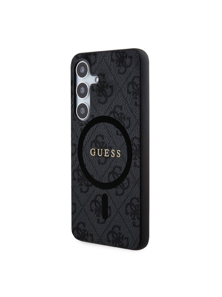 Guess Guess PU Leather 4G Colored Ring MagSafe Carcasă Spate pentru Samsung Galaxy S24 Black