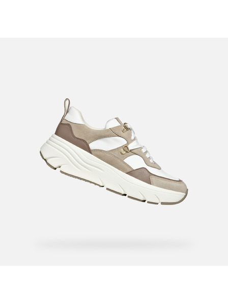 Geox Pantofi sport dama alb-bej Geox Diamanta