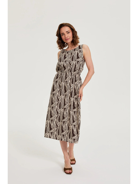 Moodo Rochie din vascoza maro Moodo