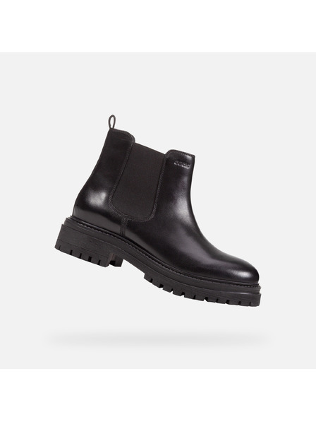 Geox Cizme de gleznă negre pentru femei Geox Iridea