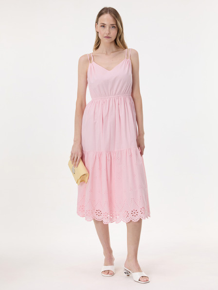 Orsay Rochie midi cu bretele pentru femei roz deschis cu broderie ORSAY