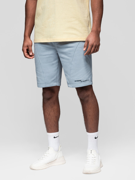 Ombre Clothing Set de două pantaloni scurți de trening pentru bărbați cu imprimeu - albastru deschis/turcoaz V1 Z127 Ombre Clothing