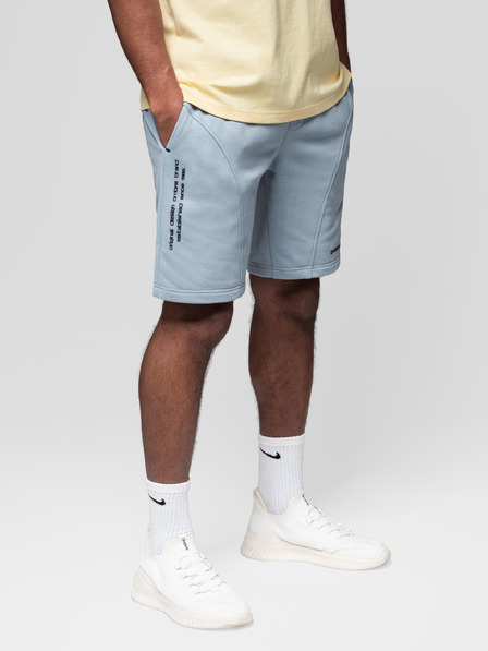Ombre Clothing Set de două pantaloni scurți de trening pentru bărbați cu imprimeu - albastru deschis/gri V2 Z127 Ombre Clothing