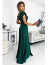 numoco Rochie lungă strălucitoare cu decolteu în formă de inimă - verde Numoco CRYSTAL