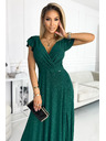 numoco Rochie lungă strălucitoare cu decolteu în formă de inimă - verde Numoco CRYSTAL
