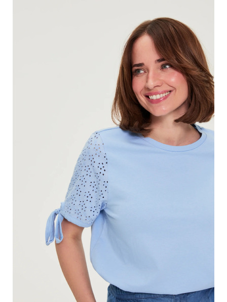 Moodo Bluza cu maneci albastre albastru deschis Moodo