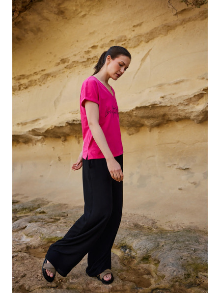 Moodo Tricou cu imprimeu roz Moodo