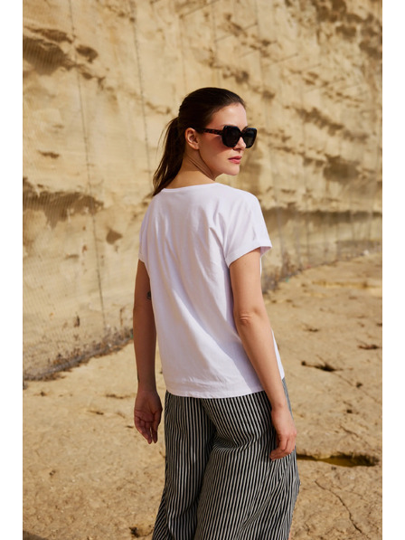 Moodo Tricou cu imprimeu alb Moodo