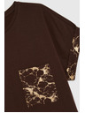 Moodo Tricou cu buzunar maro Moodo