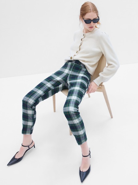 GAP Pantaloni în carouri skinny bi-stretch GAP