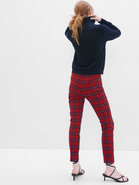 GAP Pantaloni în carouri skinny bi-stretch GAP