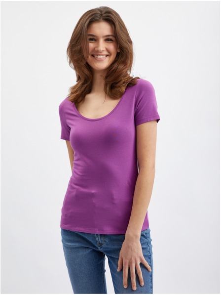 Orsay Tricou basic violet pentru femei ORSAY