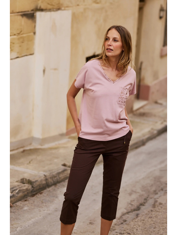 Moodo Tricou Moodo din bumbac roz