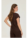 Moodo Tricou Moodo maro cu imprimeu