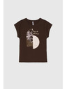 Moodo Tricou Moodo maro cu imprimeu
