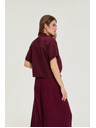 Moodo Cămașă Moodo burgundy cu legătură