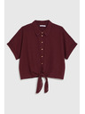 Moodo Cămașă Moodo burgundy cu legătură
