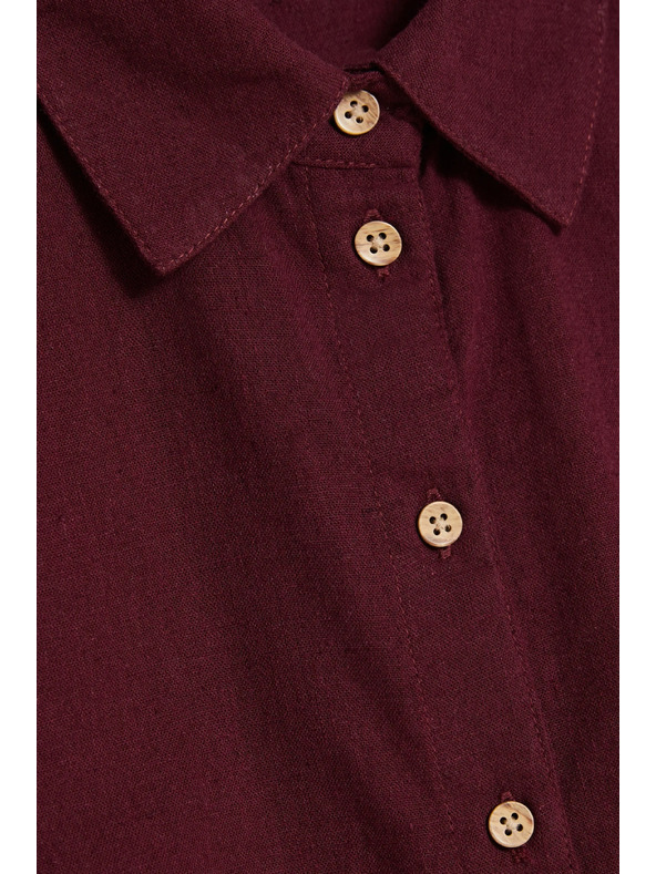 Moodo Cămașă Moodo burgundy cu legătură