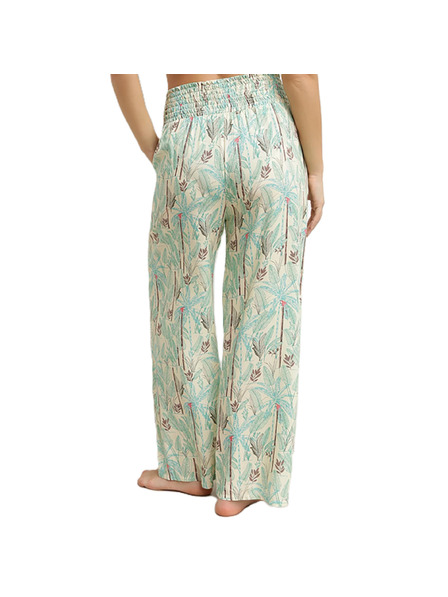 DIM DIM TROPICAL PANTS - Pantaloni de plajă pentru femei - verde - maro deschis - crem