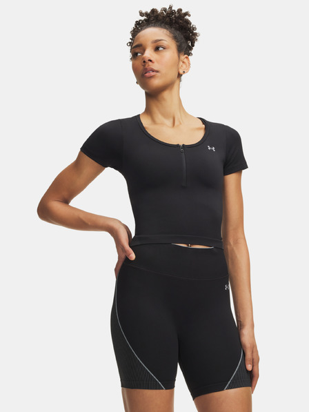 Under Armour Tricou pentru femei Under Armour Vanish Seamless Crop Zip SS