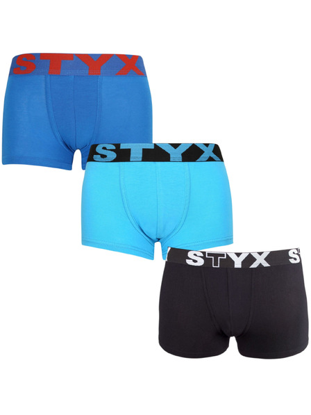 Styx Set trei - boxeri copii Styx sport elastică multicolor