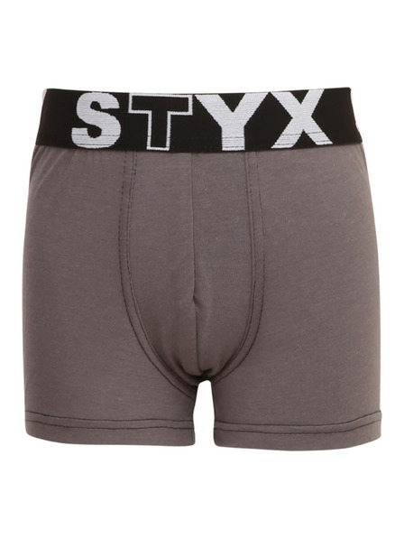 Styx Boxeri copii Styx sport elastică gri închis