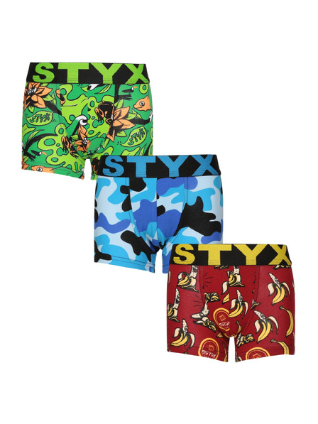 Styx Set trei - boxeri copii Styx art sport elastică multicolor