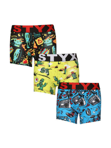 Styx Set trei - boxeri copii Styx art sport elastică multicolor
