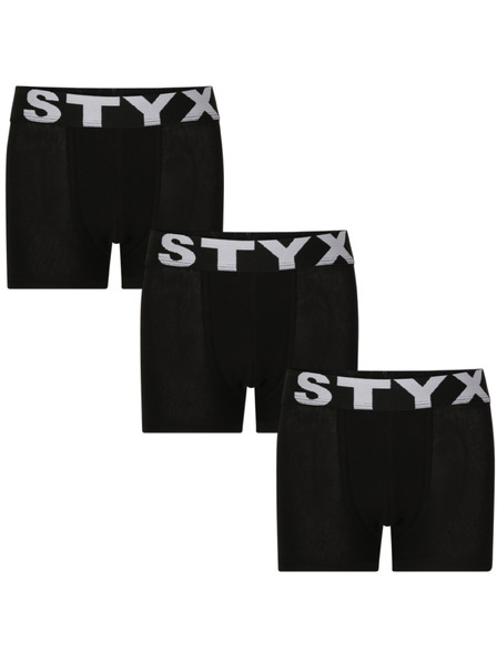 Styx Set trei - boxeri copii Styx sport elastică negru