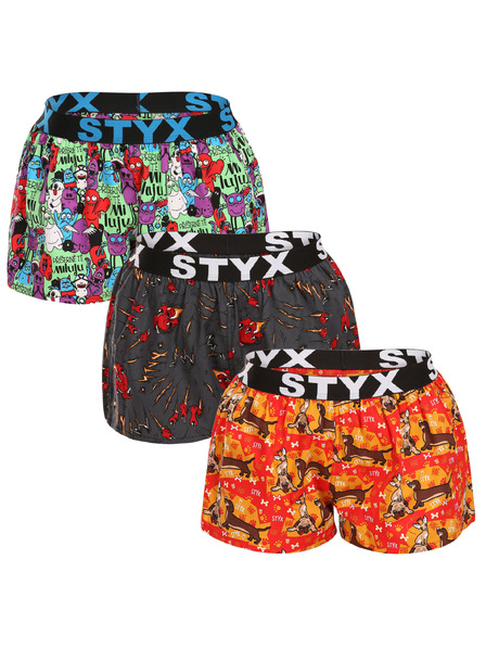 Styx Set trei - chilot dama Styx art elastic sportiv multicolor