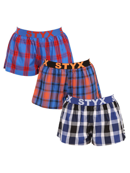Styx Set de trei - boxeri dama Styx elastic sport multicolori