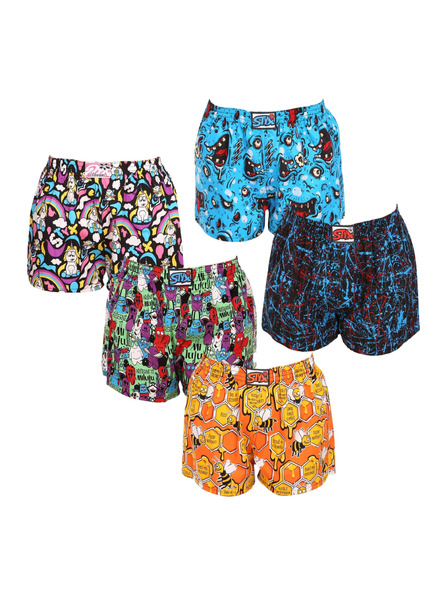 Styx Set de cinci - boxeri dama Styx art elastic clasic multicolori