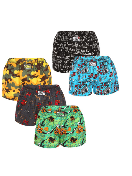 Styx Set de cinci - boxeri dama Styx art elastic clasic multicolori