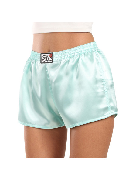Styx Boxeri dama Styx elastic clasic satin verde deschis