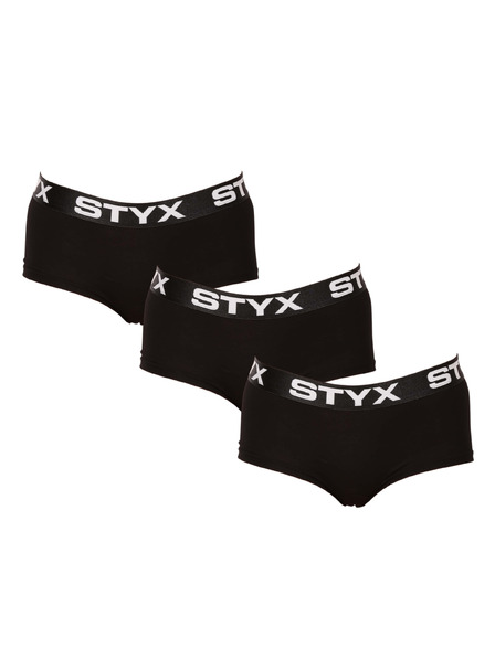 Styx Set de trei - chilotei dama Styx cu manseta negri