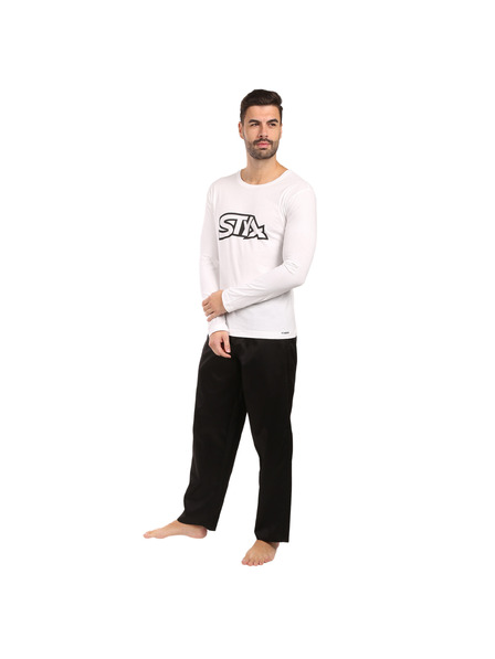 Styx Pijama pentru bărbați Styx alb-negru