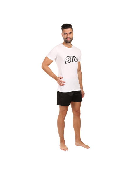 Styx Pijama pentru bărbați Styx alb-negru