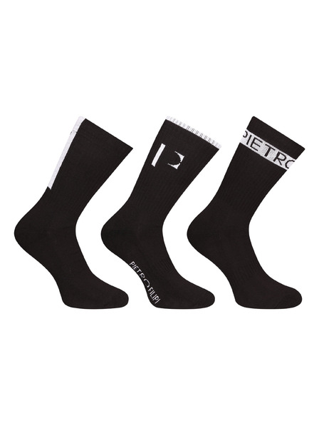Pietro Filipi Set de trei - Sosete Pietro Filipi sportive inalte negre