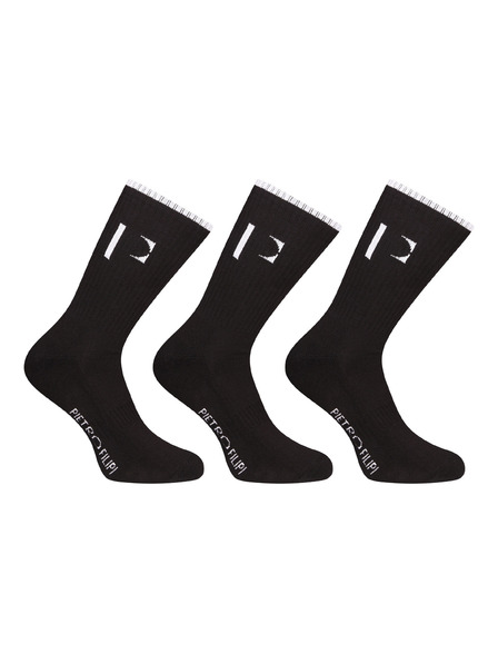 Pietro Filipi Set de trei - Sosete Pietro Filipi sportive inalte negre