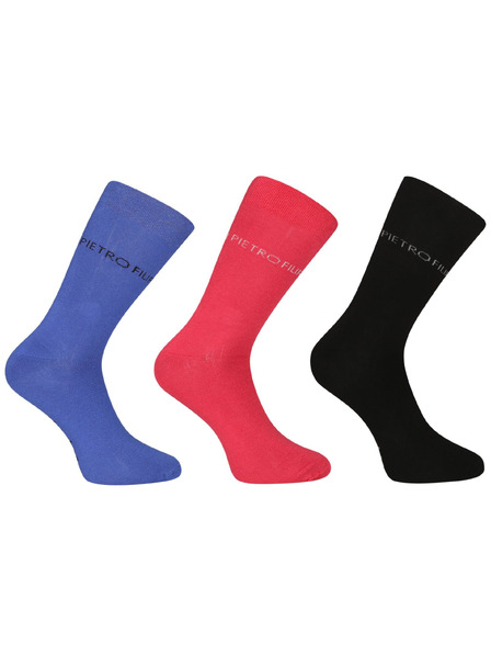 Pietro Filipi Set de trei - Sosete Pietro Filipi inalte bambus multicolore