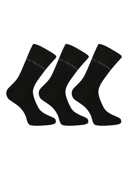 Pietro Filipi Set de trei - Sosete Pietro Filipi inalte bambus negre