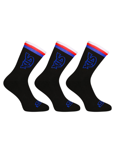 Styx Set de trei - Sosete Styx inalte negre tricolor