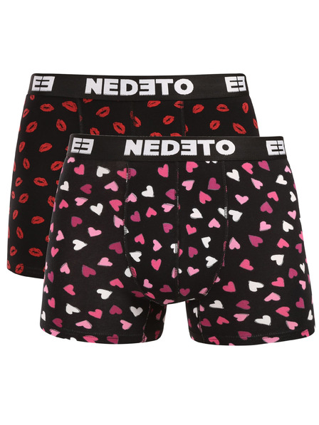 Nedeto Set de doi - boxeri bărbătești Nedeto Kiss and Hearts multicolori