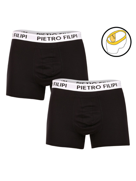 Pietro Filipi Set de doi - chiloți boxeri pentru bărbați Pietro Filipi balls holder negru